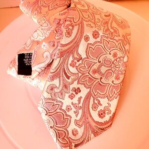 Boss New York Pink Floral Silk Tie
